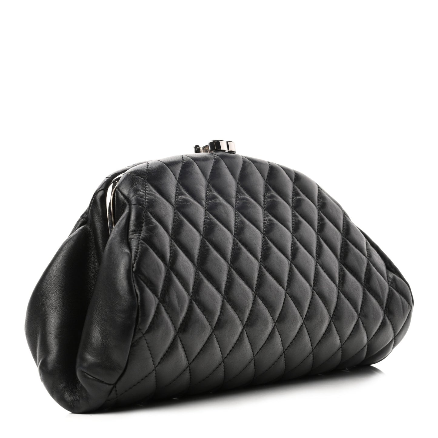 Lambskin Quilted Timeless Clutch Black