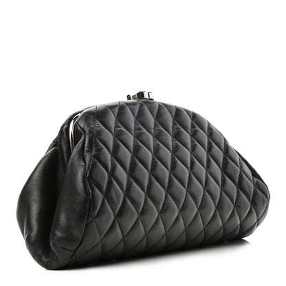 Chanel Lambskin Quilted Timeless Clutch Black 3 of 7
