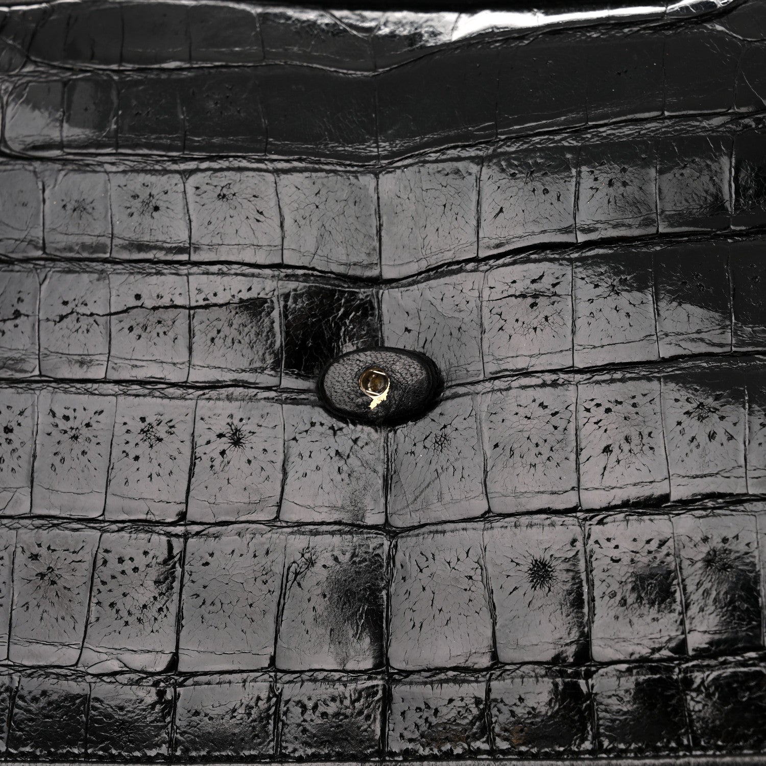 Chanel Shiny Crocodile Flap Black 13 of 15