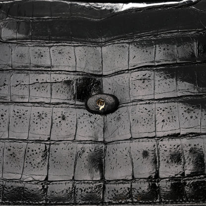 Chanel Shiny Crocodile Flap Black 13 of 15