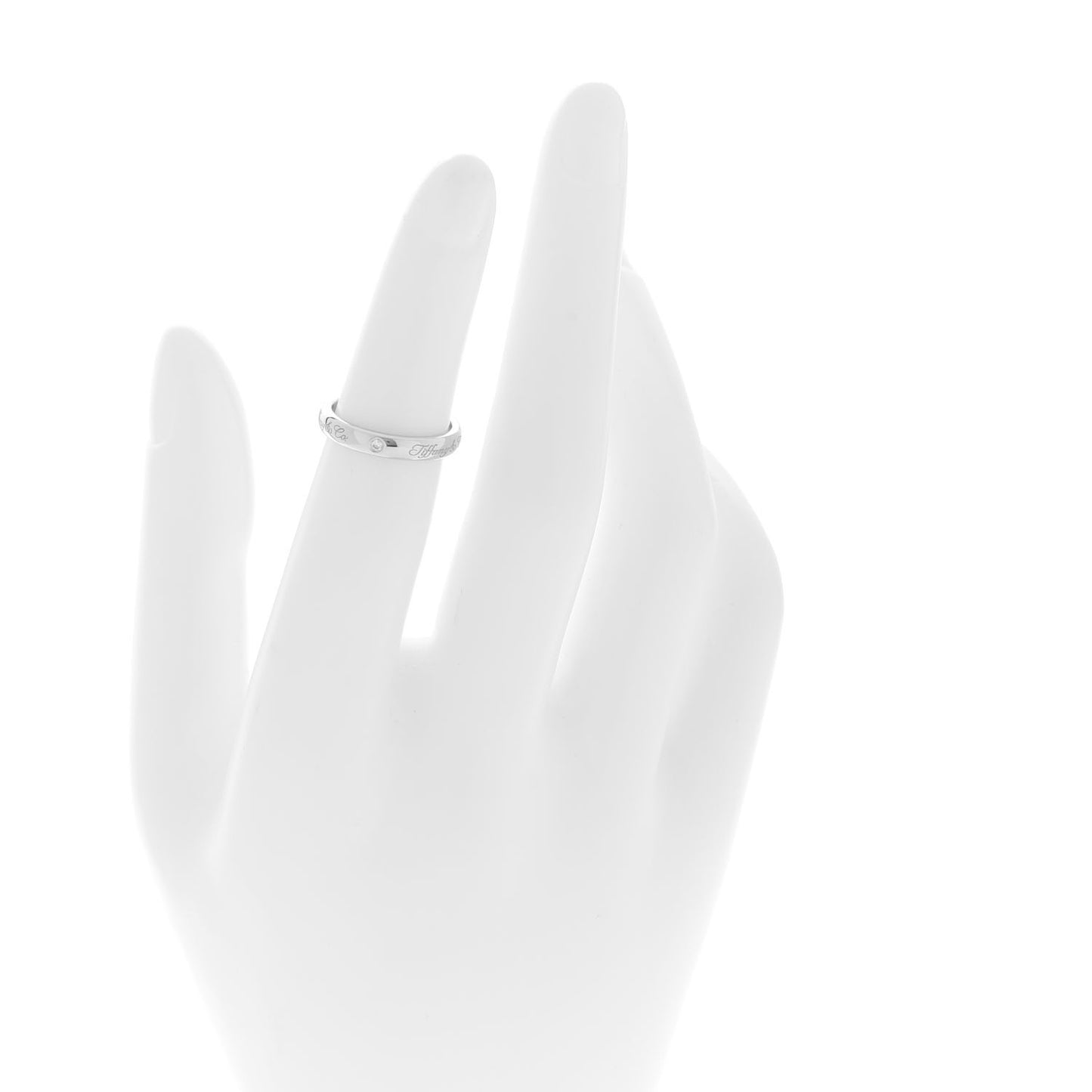 Platinum Diamond 3mm Notes Ring 47 4