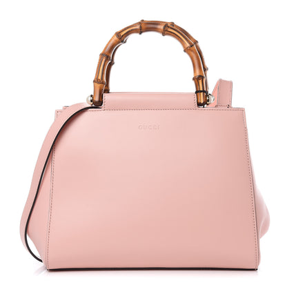 Gucci Nappa Bamboo Small Nymphaea Top Handle Bag Perfect Pink 1 of 9