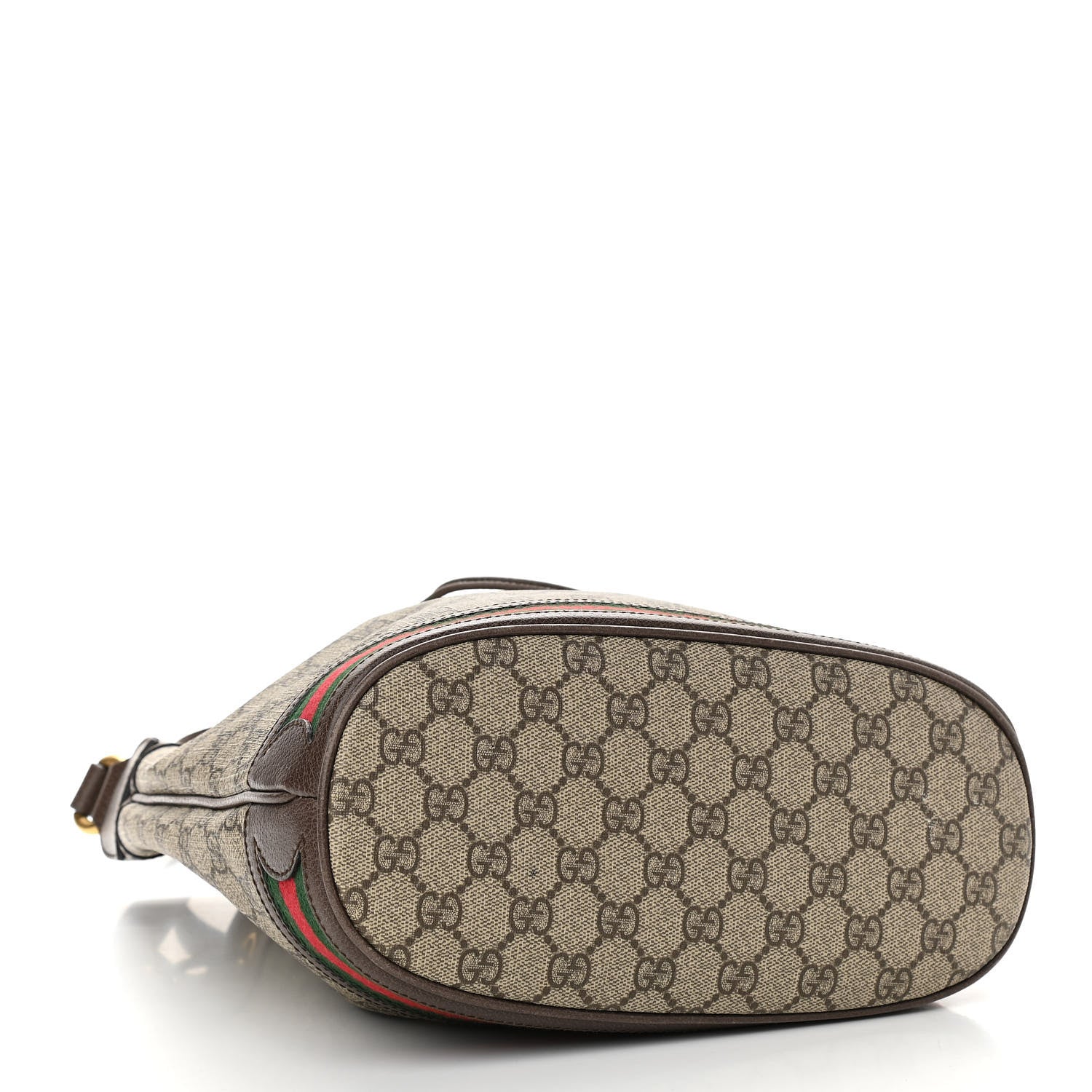 Gucci GG Supreme Monogram Web Ophidia Bucket Bag Brown 4 of 16