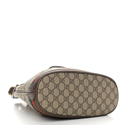 Gucci GG Supreme Monogram Web Ophidia Bucket Bag Brown 4 of 16