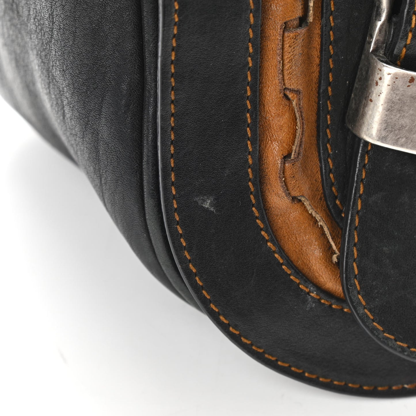 Calfskin Mini Gaucho Crossbody Bag Black