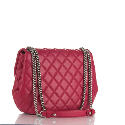 Chanel Lambskin Quilted Large Daily Supple Flap Dark Pink 4 of 9