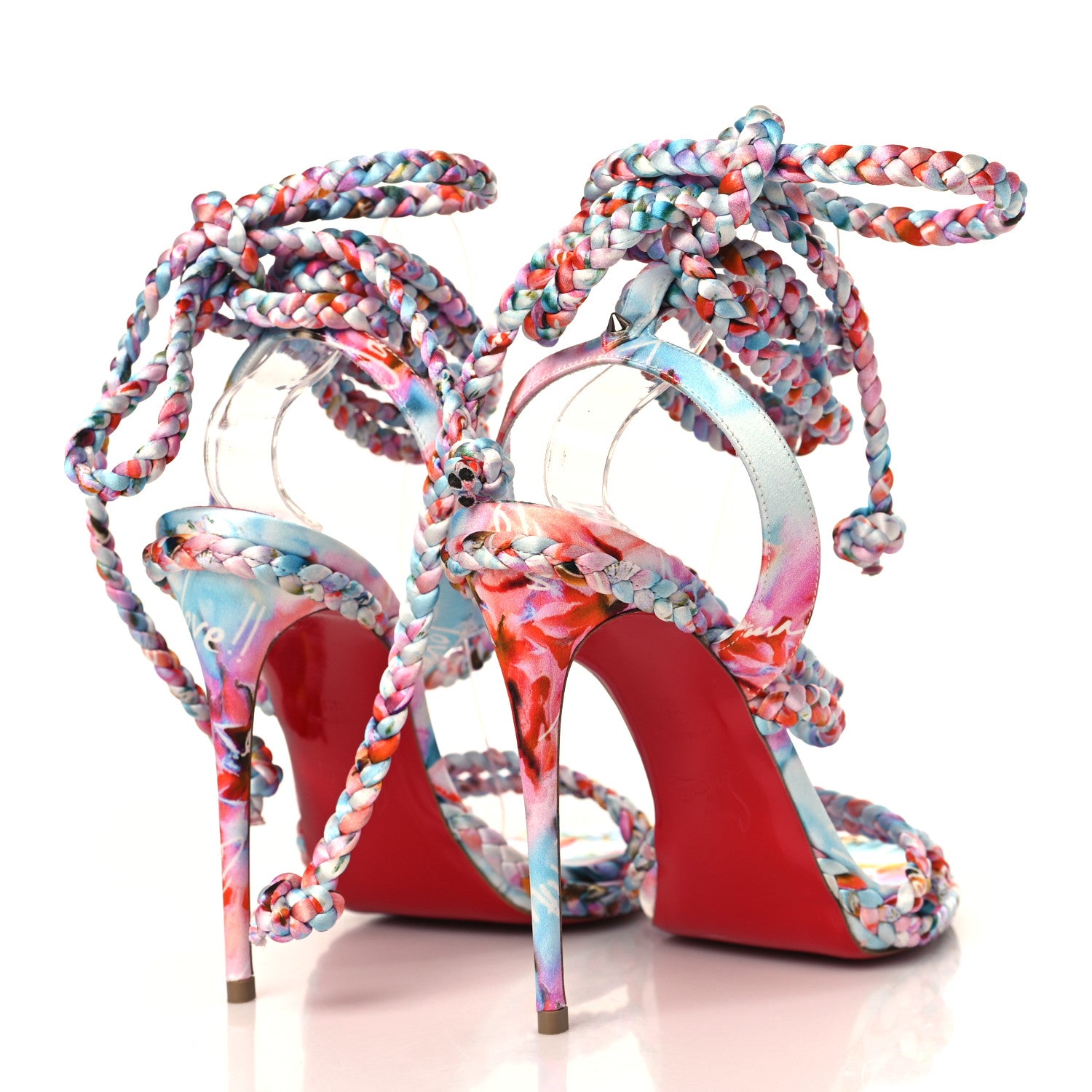 Christian Louboutin Satin Braided Sandal Multicolor 39 4 of 8