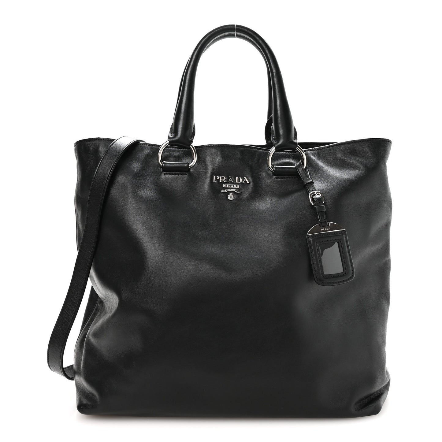 Soft Calf Shopping Tote Black