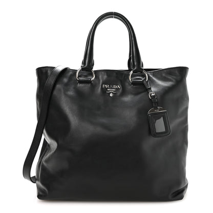 Prada Soft Calf Shopping Tote Black 1 of 11
