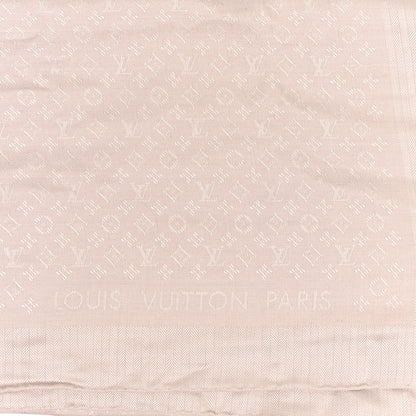 Louis Vuitton Wool Silk Monogram Evermore Shawl Creme 2 of 3