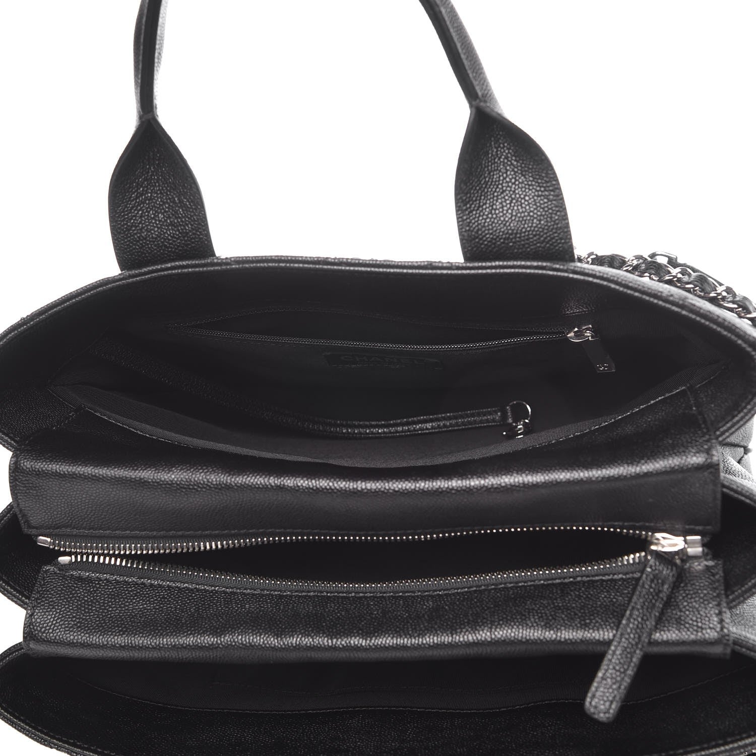 Chanel Caviar Quilted Urban Companion Top Handle Shopping Tote Black 6 of 9