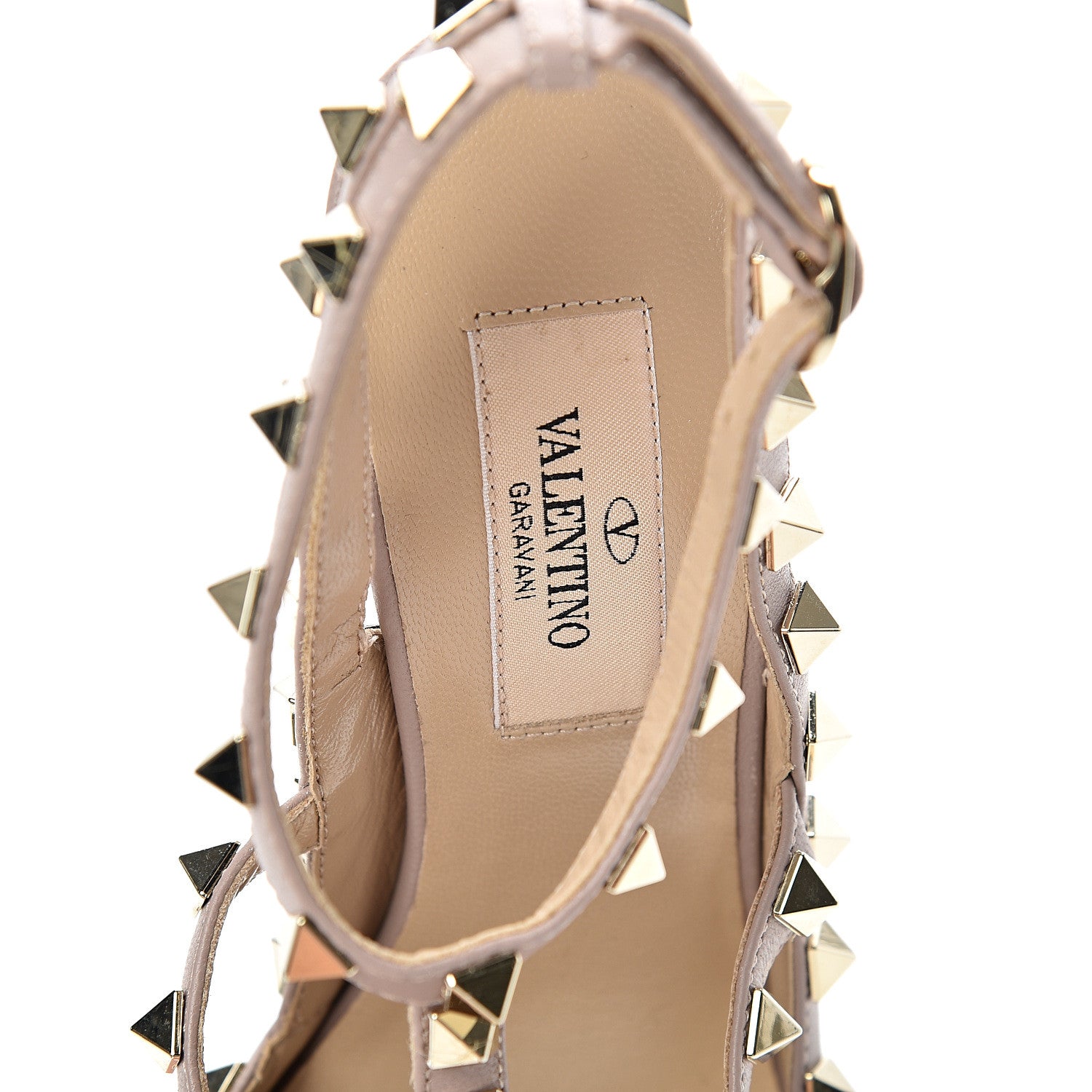 Valentino Garavani Patent Nappa Rockstud Ankle Strap 100mm Pumps 35.5 Black Poudre 7 of 10