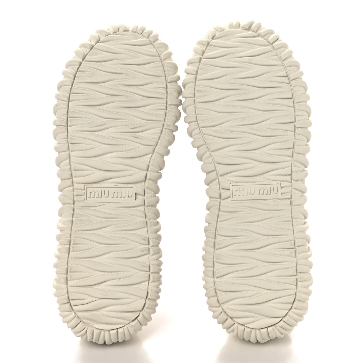 Gabardine Low Top Matelasse Sneakers 35.5 Alabastro