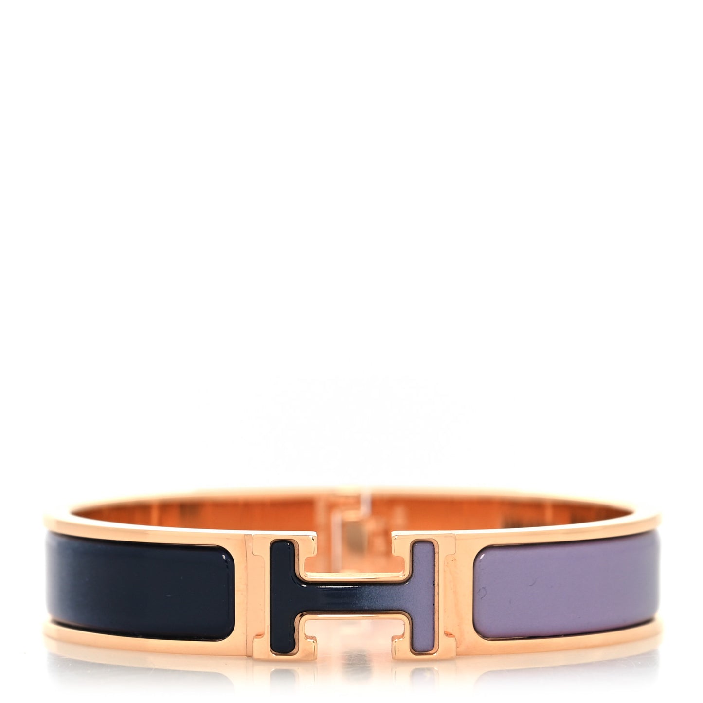 Enamel Narrow Fusion Clic Clac H Bracelet PM Lilas Ultramarine