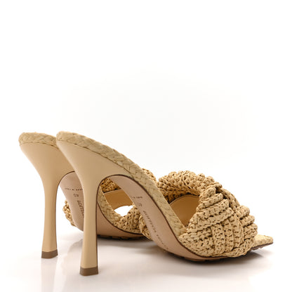 Bottega Veneta Raffia Intrecciato Lido Mule 90 Sandals 40 Cane Sugar 5 of 8