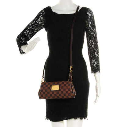 Louis Vuitton Damier Ebene Eva Clutch 2 of 8