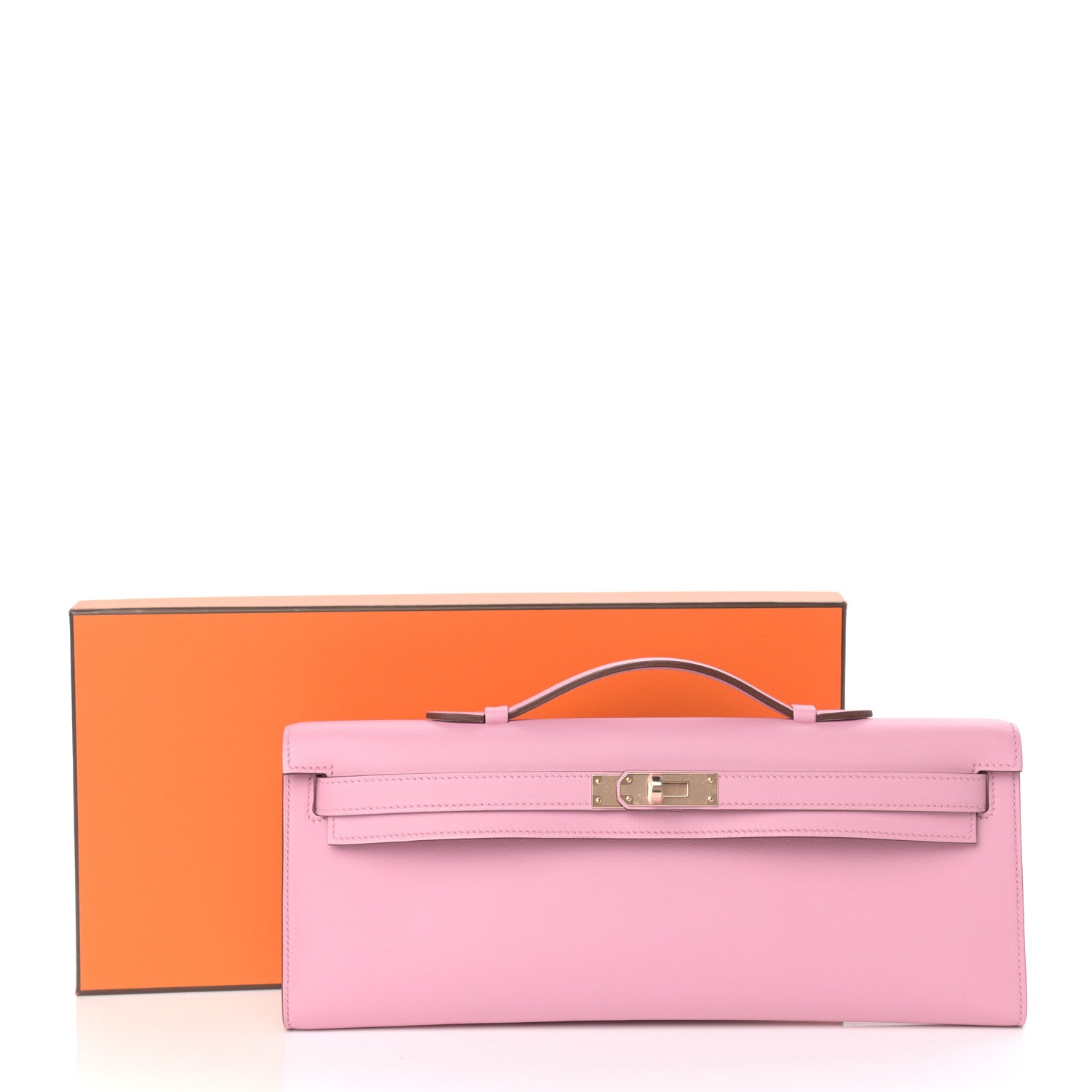 Hermes Swift Kelly Cut Clutch Pochette Mauve Sylvestre 26 of 26
