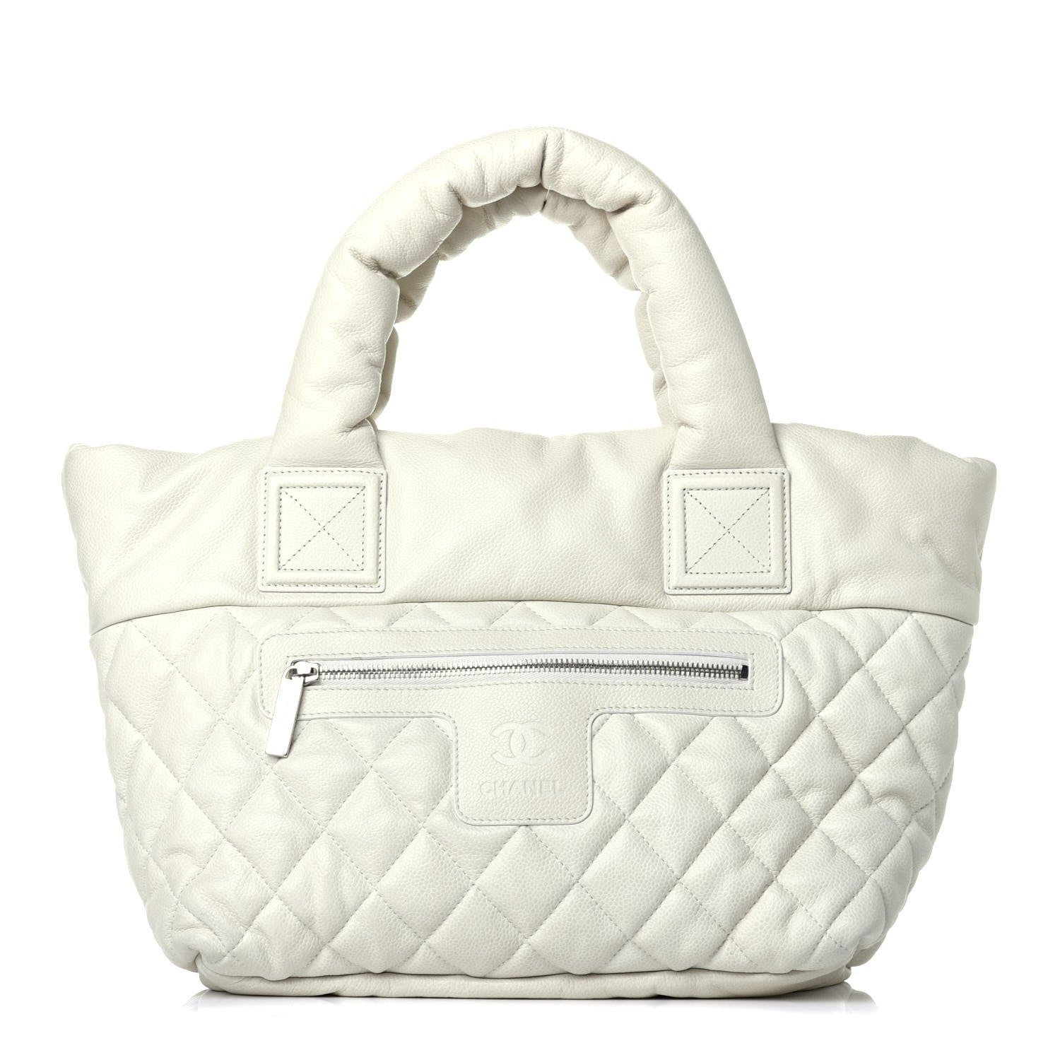 Chanel Caviar Quilted Small Coco Cocoon Tote Dark White 1 of 9
