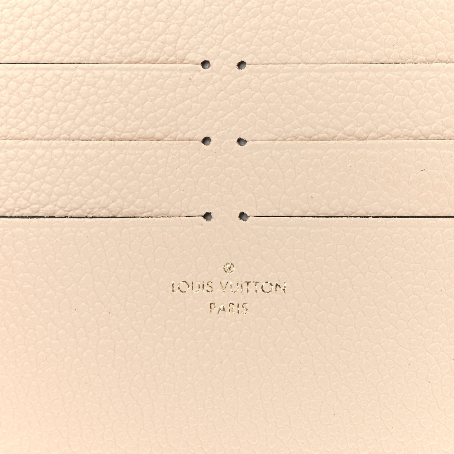 Louis Vuitton Calfskin Felicie Chain Wallet Card Holder Insert Cream 6 of 6