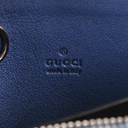 Gucci Microguccissima Zip Around Key Ring Coin Purse Blue Sapphire 6 of 7