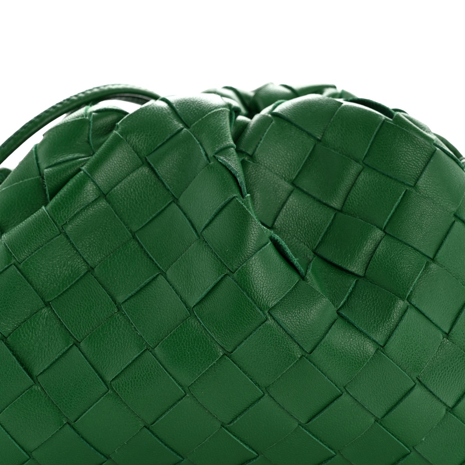 Bottega Veneta Nappa Intrecciato The Mini Pouch Racing Green