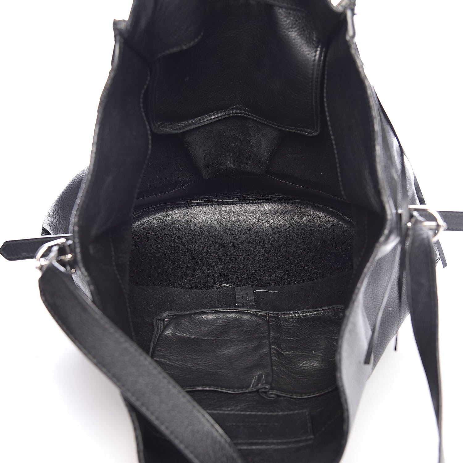 Balenciaga Veau Papier Classic Hardware Drop Bucket Bag Black 5 of 11
