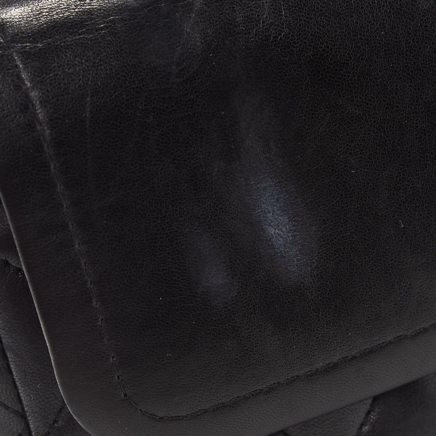 Chanel Lambskin Quilted Medium Double Flap Black 14 of 15