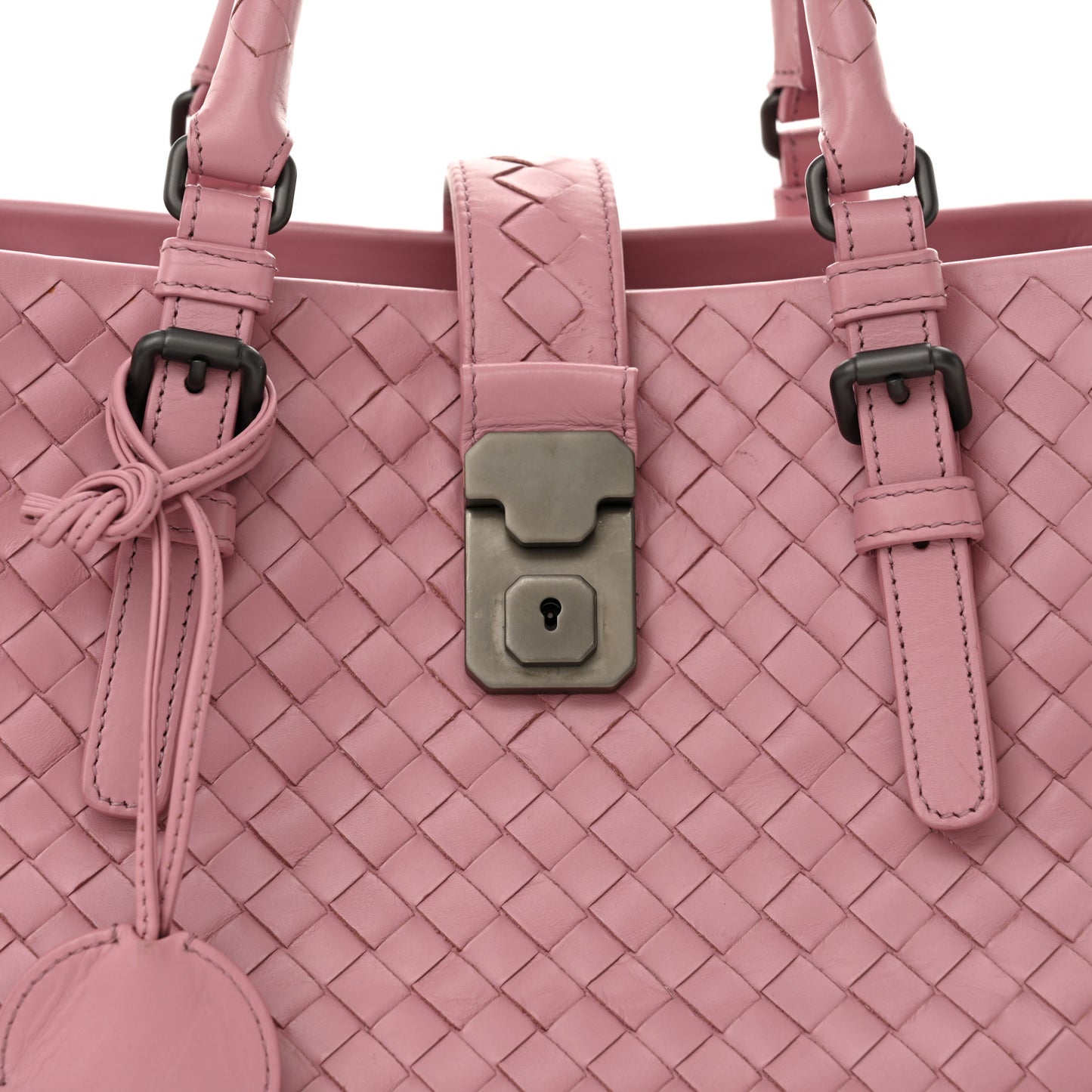 Nappa Intrecciato Small Roma Tote Mallow