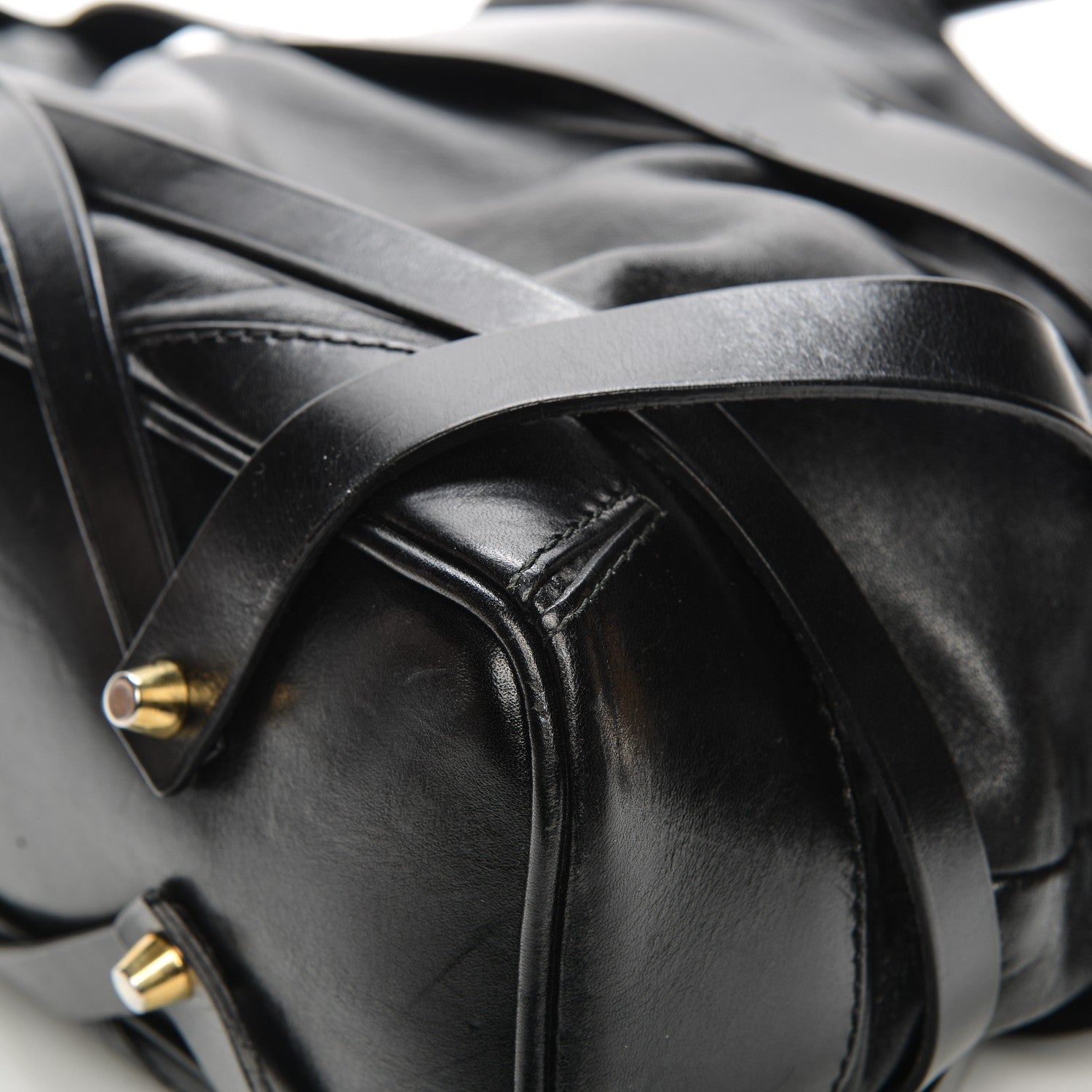 Burberry Soft Lambskin Bridle Calfskin Medium Gosford Hobo Black 10 of 11