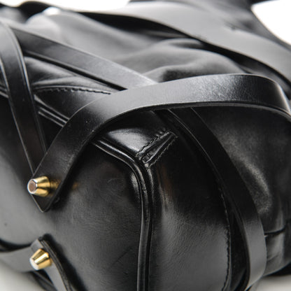 Burberry Soft Lambskin Bridle Calfskin Medium Gosford Hobo Black 10 of 11