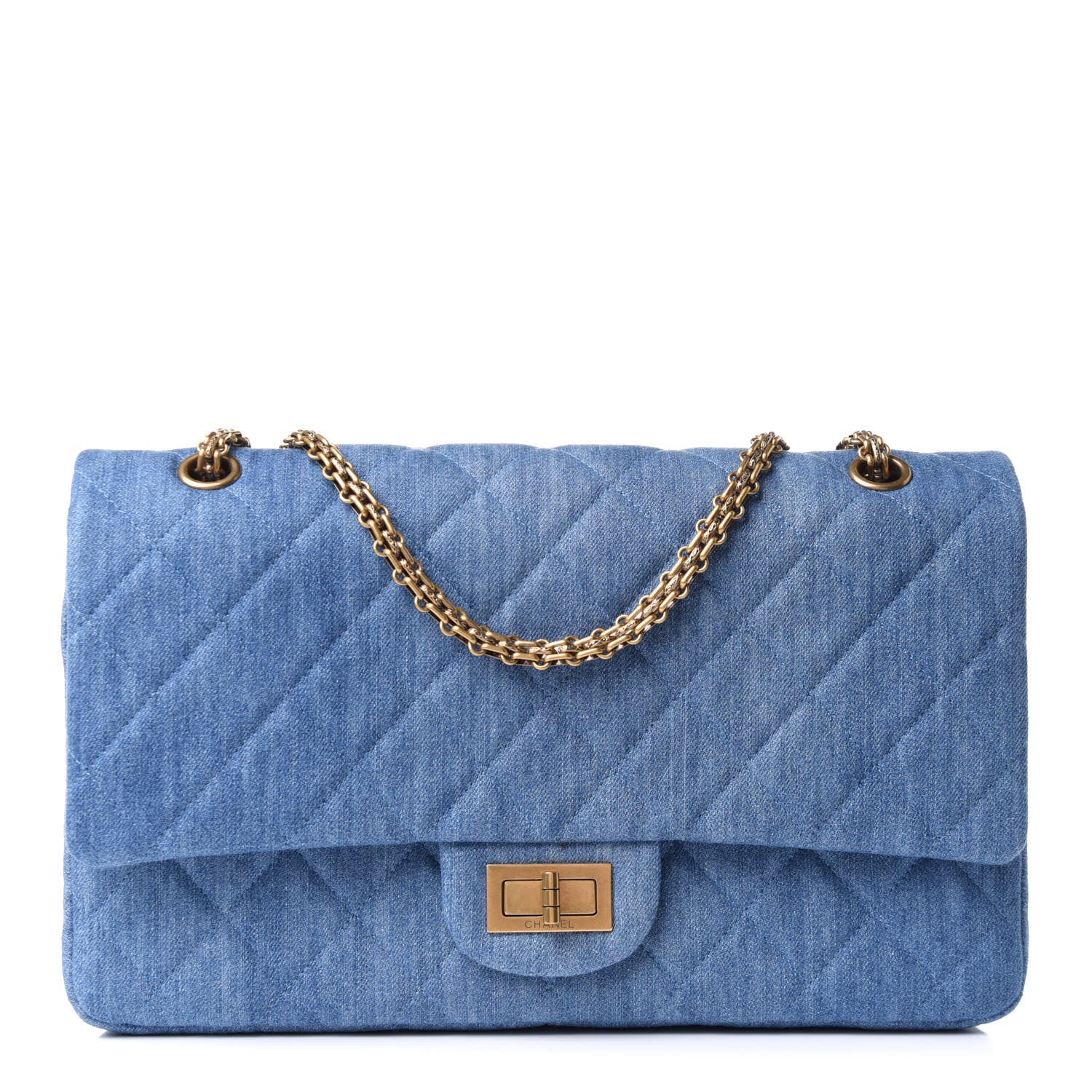 Chanel Denim Quilted 2.55 Reissue 227 Flap Blue 1 of 11