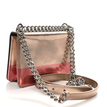 Christian Dior Metallic Glazed Calfskin Diorama Club Bag Rose Gold Pink 3 of 10