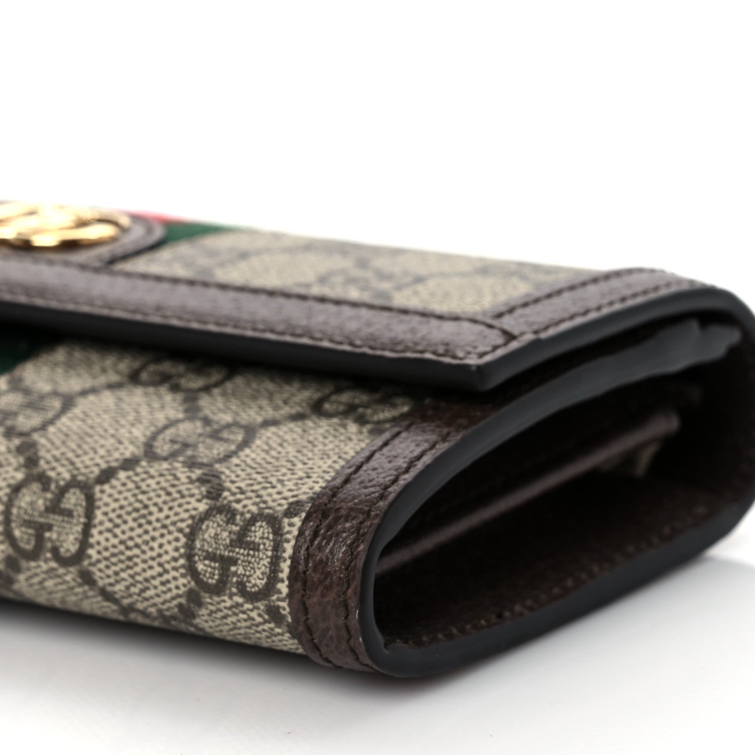 Gucci GG Supreme Monogram Web Ophidia Continental Wallet Brown 8 of 8