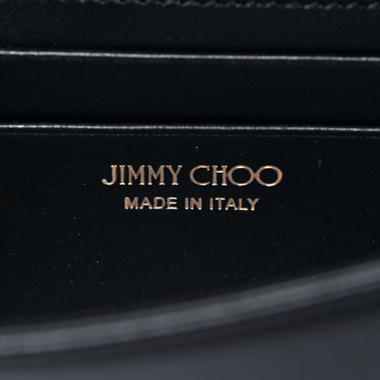 Jimmy Choo Smooth Calfskin Crystal Snake Buckle Paris Crossbody Bag Black 8 of 10