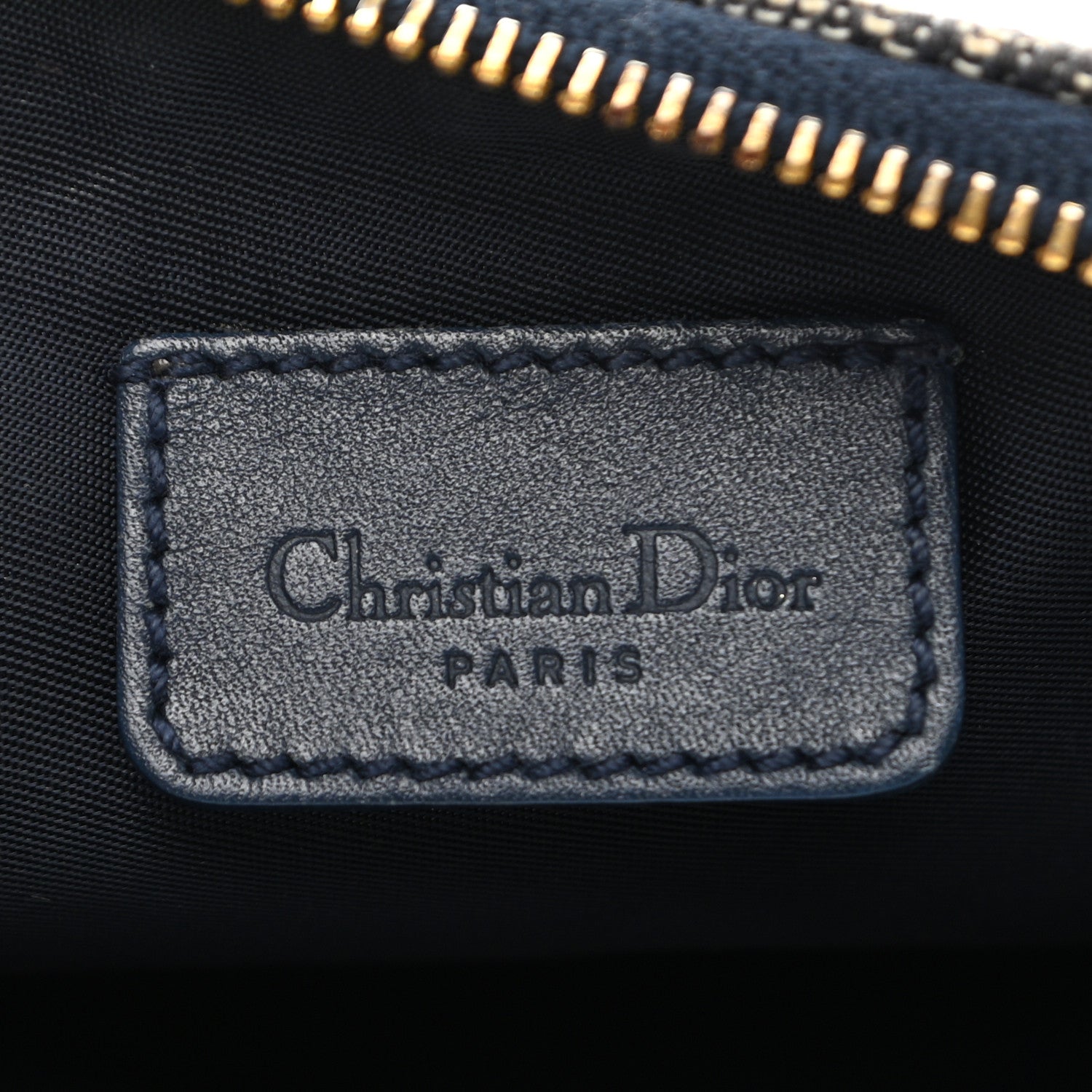 Christian Dior Monogram Mini Saddle Pochette Navy 6 of 12