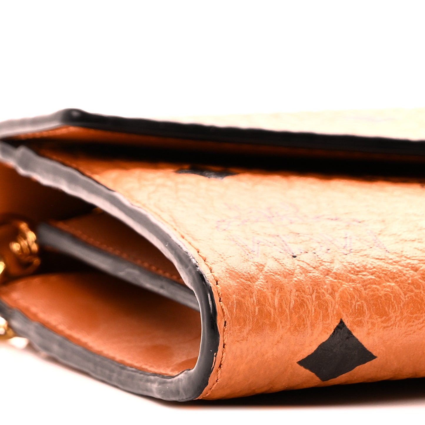 Visetos Large Patricia Wallet On Chain Cognac