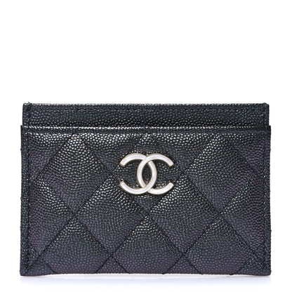 Chanel Iridescent Caviar Quilted Card Holder Black 1 of 11