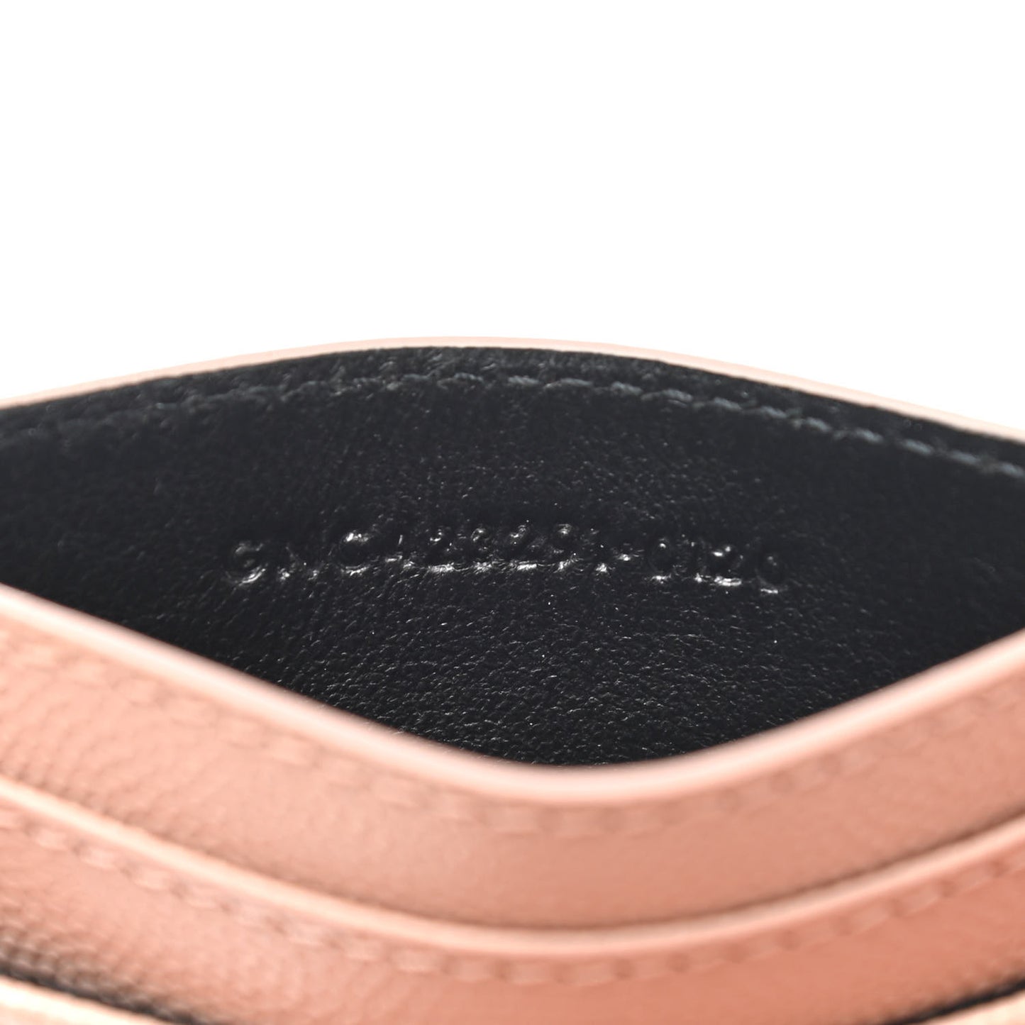 Grain De Poudre Matelasse Chevron Monogram Credit Card Case Pale Pink