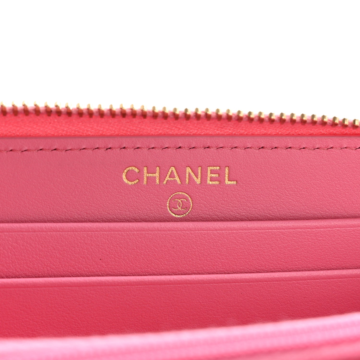Chanel Caviar Quilted Medium Zip Around Wallet Pink 6 of 8