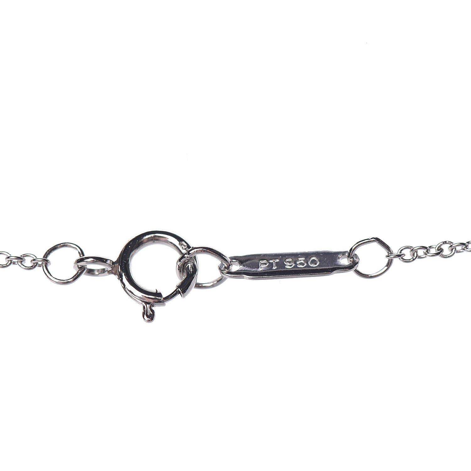 Tiffany Platinum Diamond Horseshoe Pendant Necklace 5 of 6