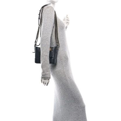 Chanel Aged Calfskin Quilted Small Gabrielle Hobo Dark Grey 2 of 12