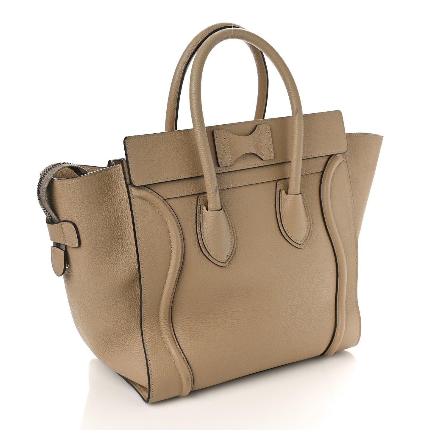 Drummed Calfskin Mini Luggage Dune