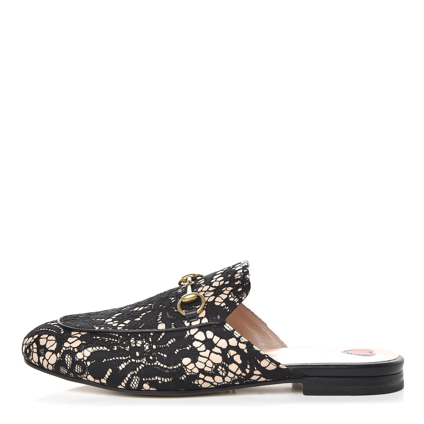 Lace Malaga Kid Womens Princetown Slippers 36 Black Skin Rose