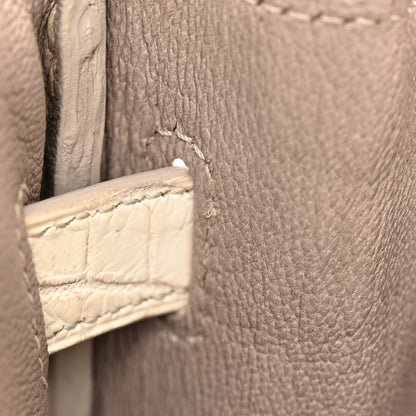 Hermes Matte Niloticus Crocodile Himalaya Birkin 30 Blanc 56 of 56