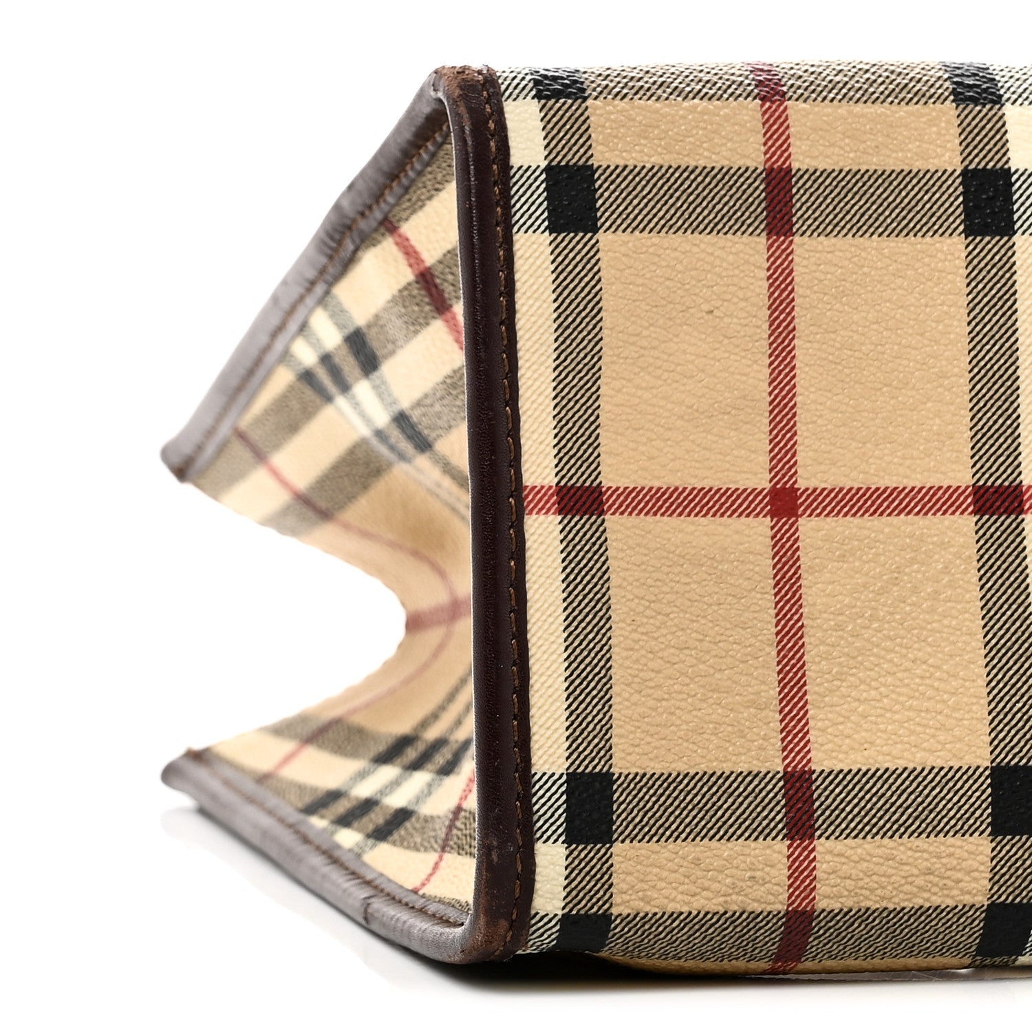 Burberry Haymarket Check Small Tote Brown 9 of 10