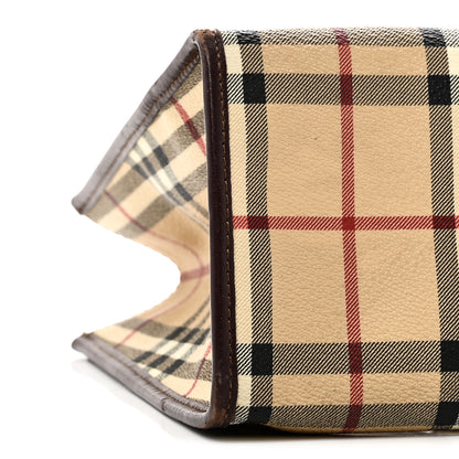 Burberry Haymarket Check Small Tote Brown 9 of 10
