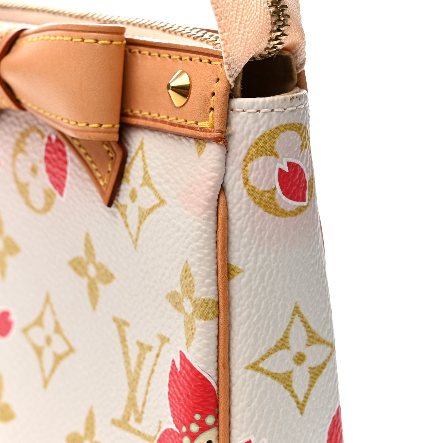 Monogram Cherry Blossom Pochette Accessories Red