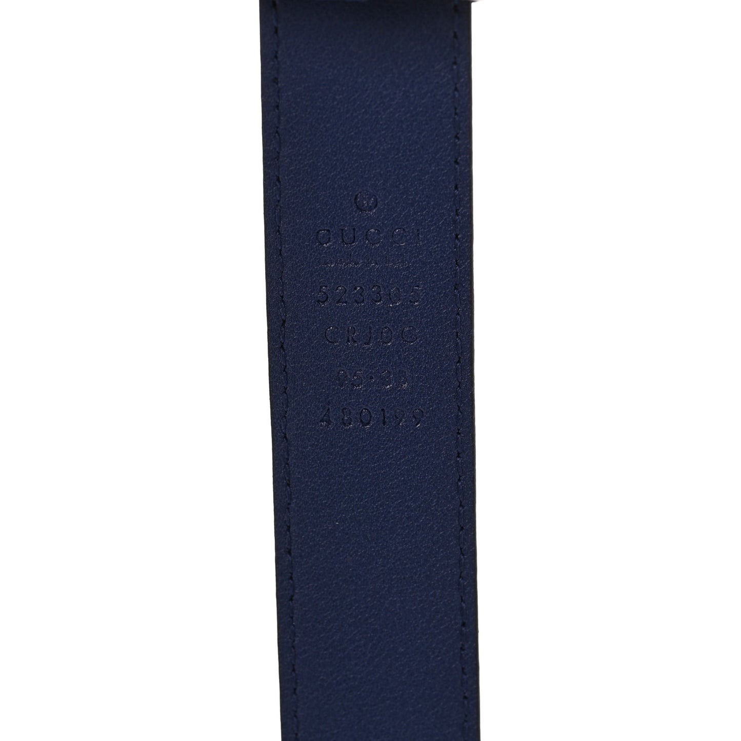 Suede Icaro G Cube 25mm Belt 95 38 Dark Navy