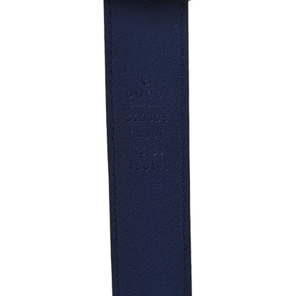 Gucci Suede Icaro G Cube 25mm Belt 95 38 Dark Navy 4 of 4