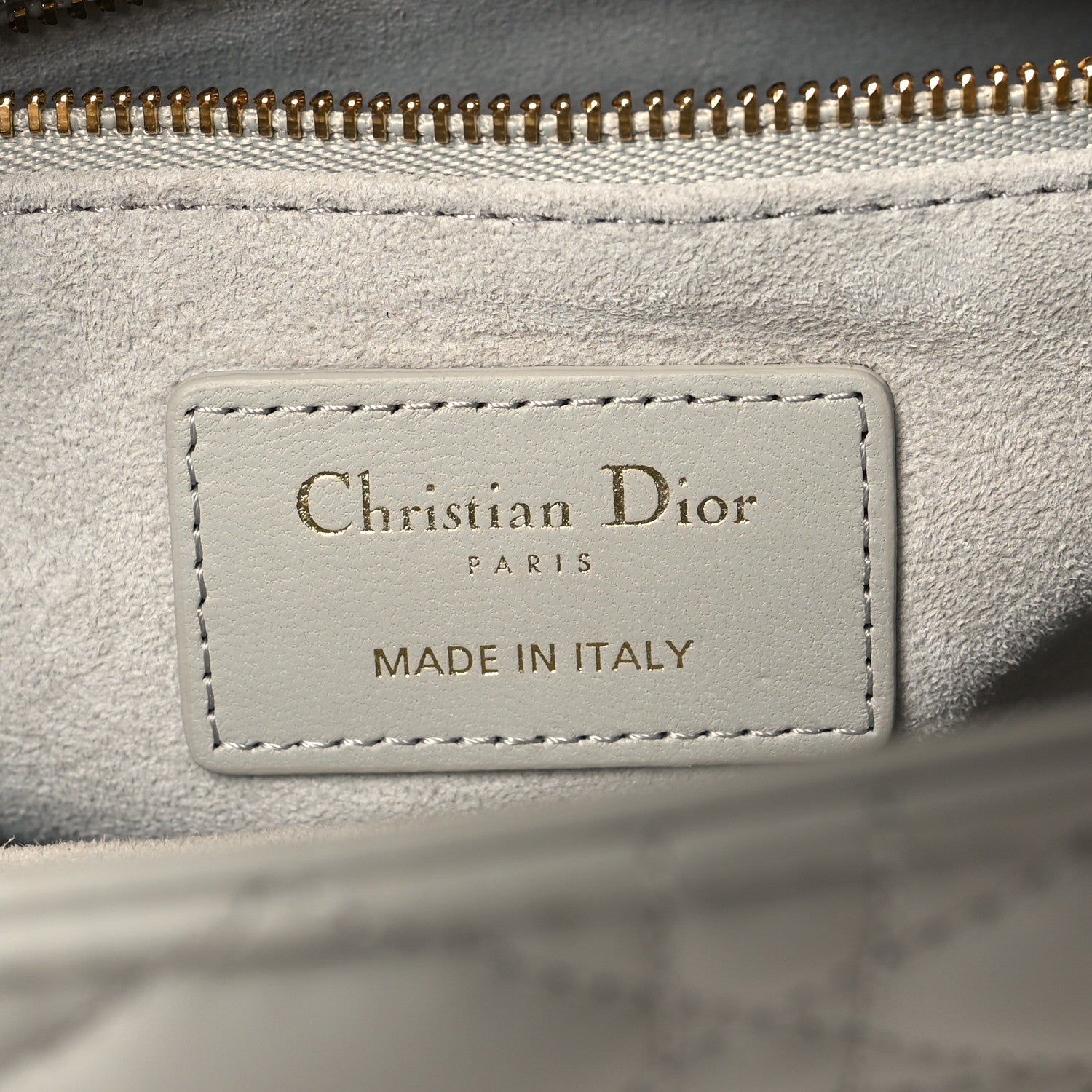 Christian Dior Lambskin Cannage Medium Lady Dior Grey 6 of 12